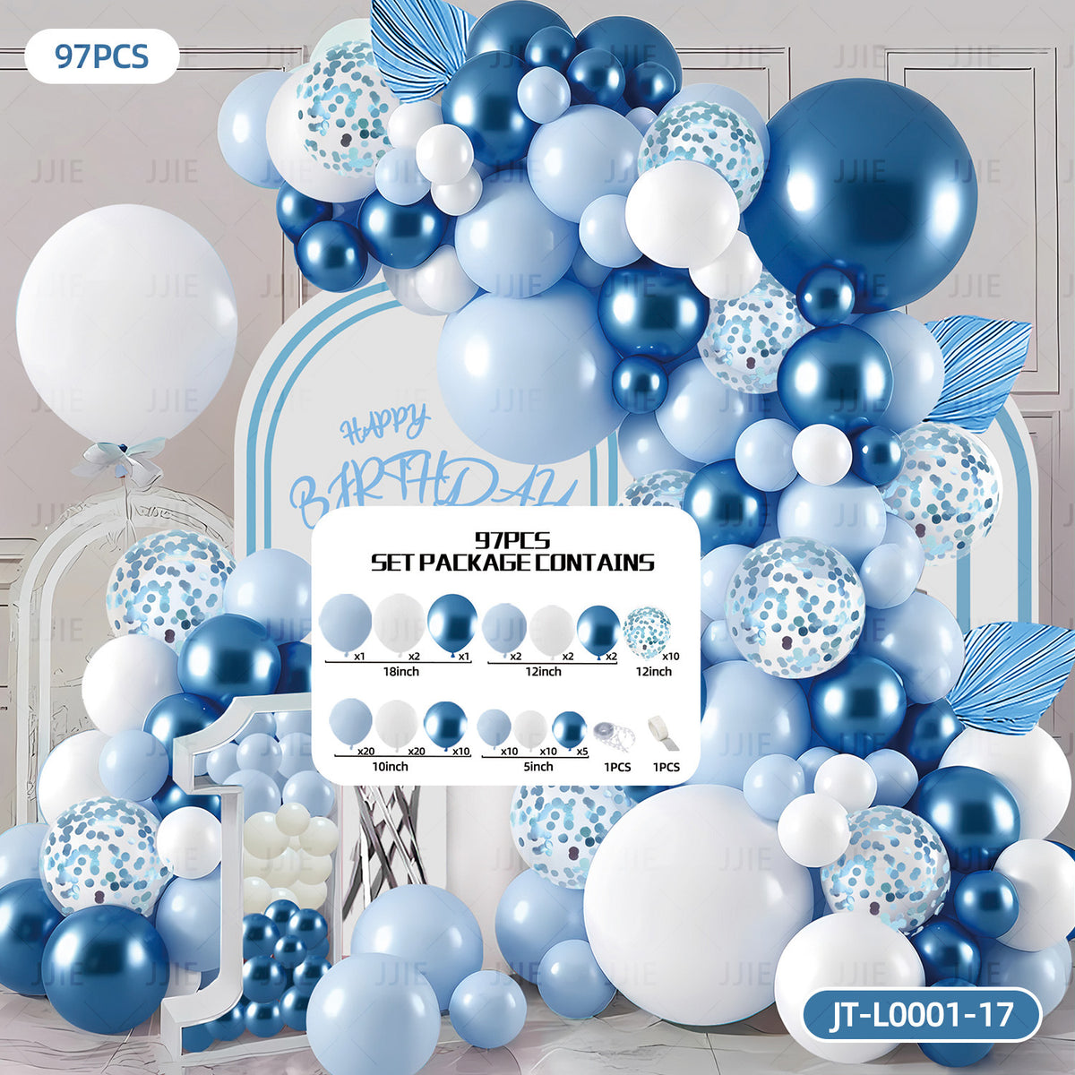 Balloon Chain Arch Set Scene Layout High-End Atmosphere Opening Birthday Party Decorations Anniversary Package