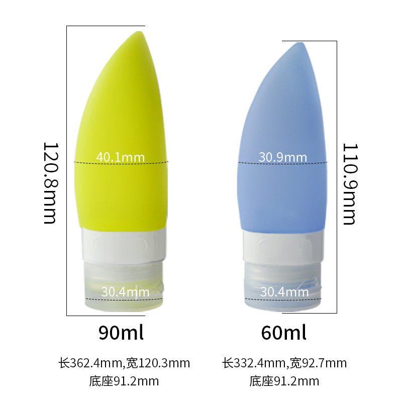 Press-Type Silicone Travel Refillable Bottle Set for Skincare Products, Lotion, Shower Gel, Cute Animal Shape