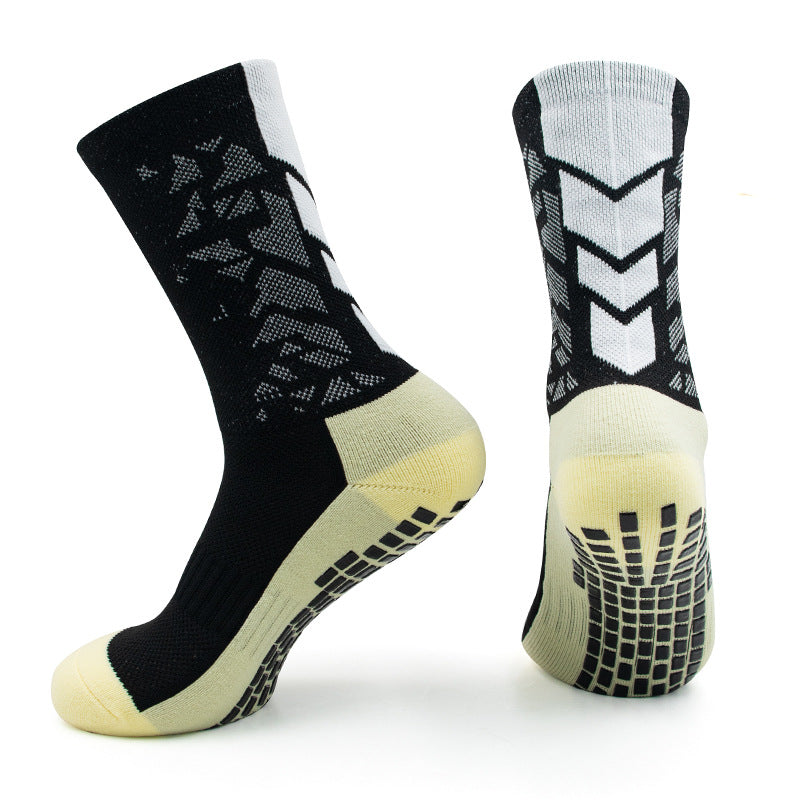 Spring and Summer Adult Professional Football Socks, Training Non-Slip Socks, Towel Bottom Sports Socks, Mid-Tube Dotted Socks, Factory Wholesale