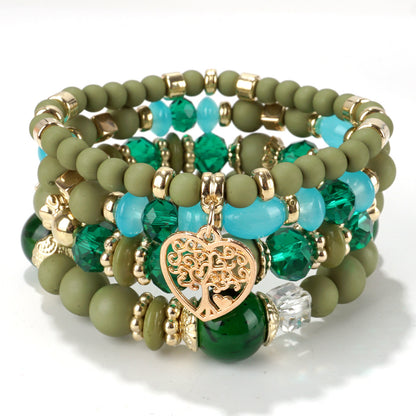 European and American Cross-Border Hot-Selling New Bohemian Bracelets Creative Tassel Multi-Layer Beaded Bracelets Fashion Jewelry