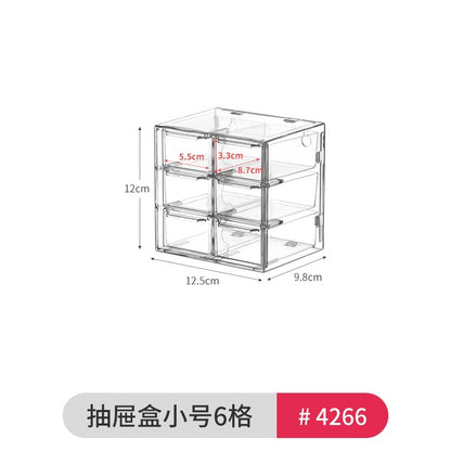 Desktop Wall Hanging Storage Box with Transparent Acrylic Cosmetics Bathroom Stationery Station Kitchen Storage Rack Bedside