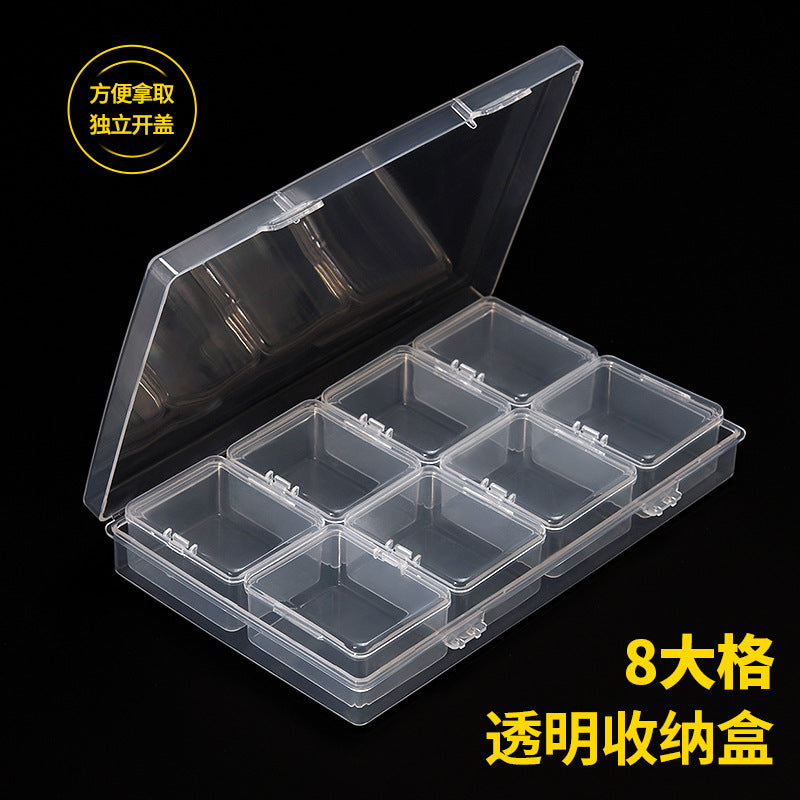 Jewelry Box Jewelry Storage Box Anti-oxidation Box Earrings Card Transparent Multi-compartment Portable Multifunctional Storage Box