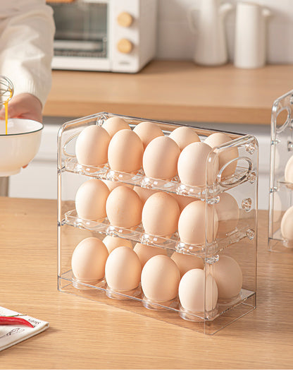 Egg Storage Box for Refrigerator Side Door, Egg Carton Holder, Food-Grade Special Transparent Storage and Preservation Box with Lid
