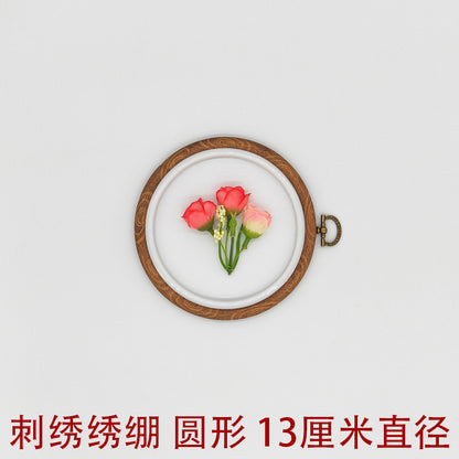 DIY embroidery ring ornaments plastic embroidery inner ring adjustable embroidery cross embroidery imitation bamboo imitation wood embroidery manufacturers wholesale