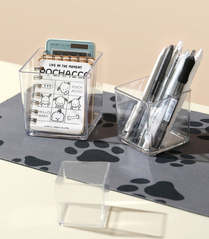 Desktop Storage Box Square Transparent Acrylic Flower Pot Sundries Cosmetics Stationery Notes Kitchen Workstation Height