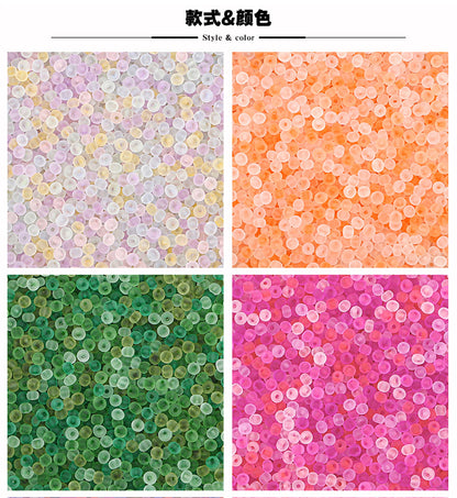 High quality domestic transparent frosted rice beads loose beads handmade DIY bracelet necklace accessories material factory direct sales