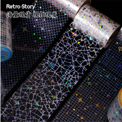 Retrostory Star Yarn Series Stereo Hot Stamping Pet Handbook DIY Border Background Yarn Decorative Collage Tape