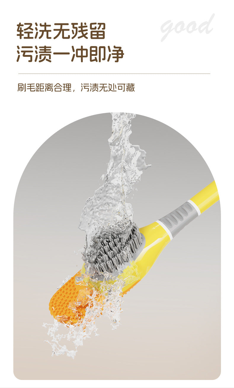 [Patented Authentic] New Diving Cartoon Duck Silicone Toilet Brush Home with Base Cleaning Set Bathroom