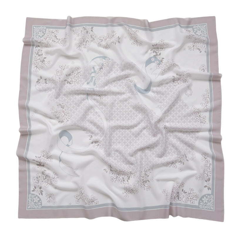 Cross-Border New Product Voile Print 110 Square Scarf Classic Lace Scarf Turban Malaysian Shawl