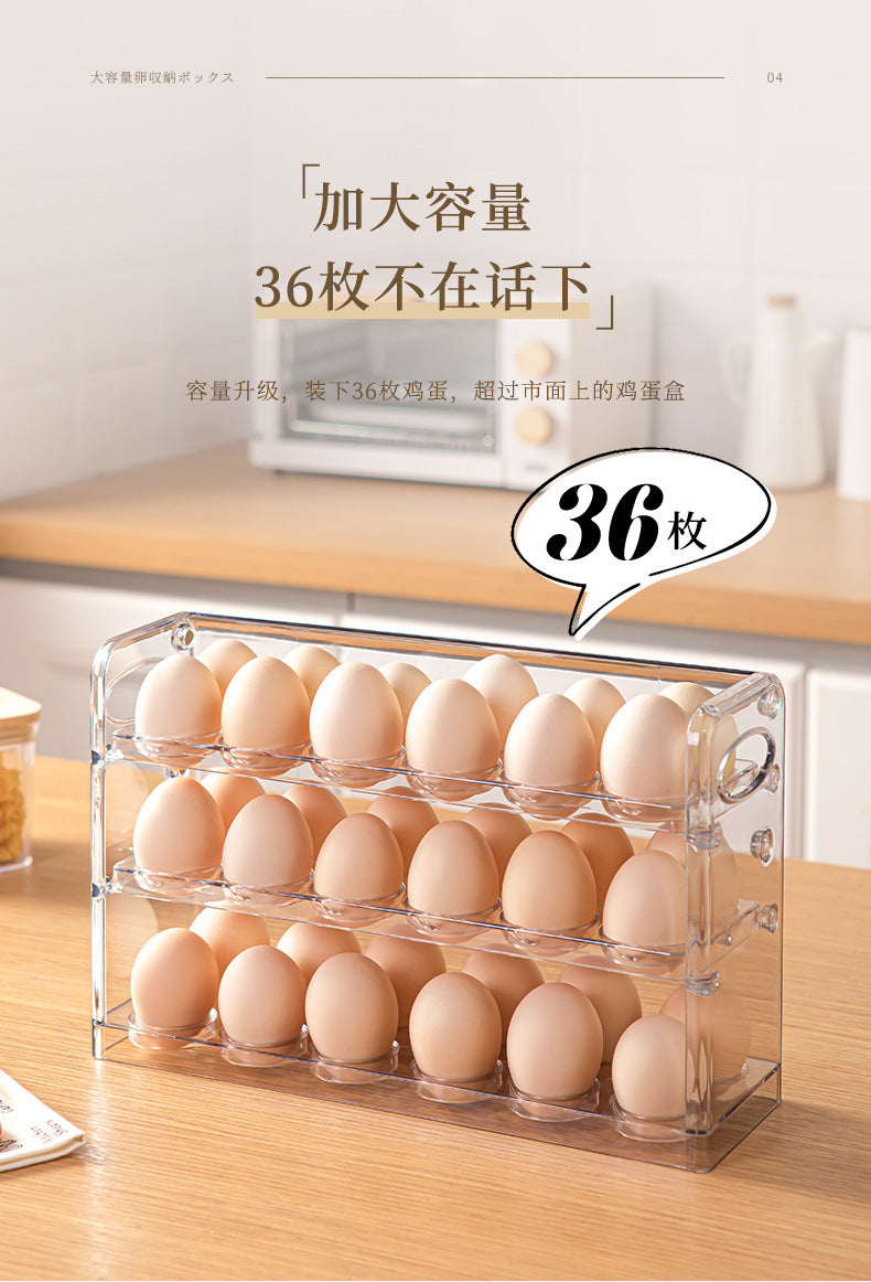 Egg Storage Box for Refrigerator Side Door, Egg Carton Holder, Food-Grade Special Transparent Storage and Preservation Box with Lid