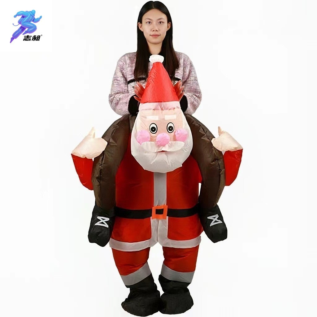 Cross-Border Hot Selling Christmas Tree Inflatable Suit Props Adult Christmas Tree Cosplay Holiday Costumes