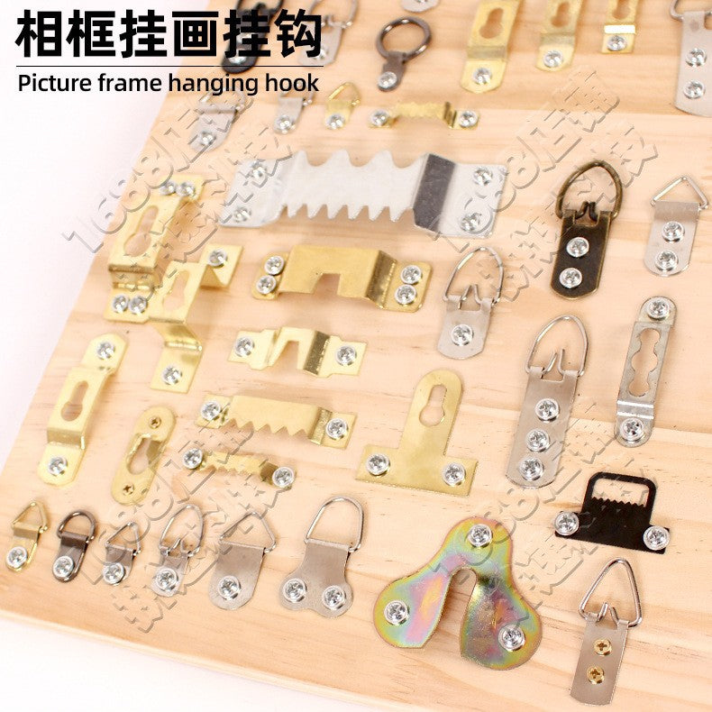 Photo Frame Hanging Buckle Hanging Ring Invisible Hook Metal Nail Hardware Hook Picture Frame Hanging Dark Hanging Buckle Oil Painting Hanging Painting Accessories