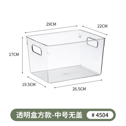 Transparent Storage Box Desktop Kitchen Cabinet Drawer Refrigerator Storage Box Acrylic Snacks Portable Storage Basket