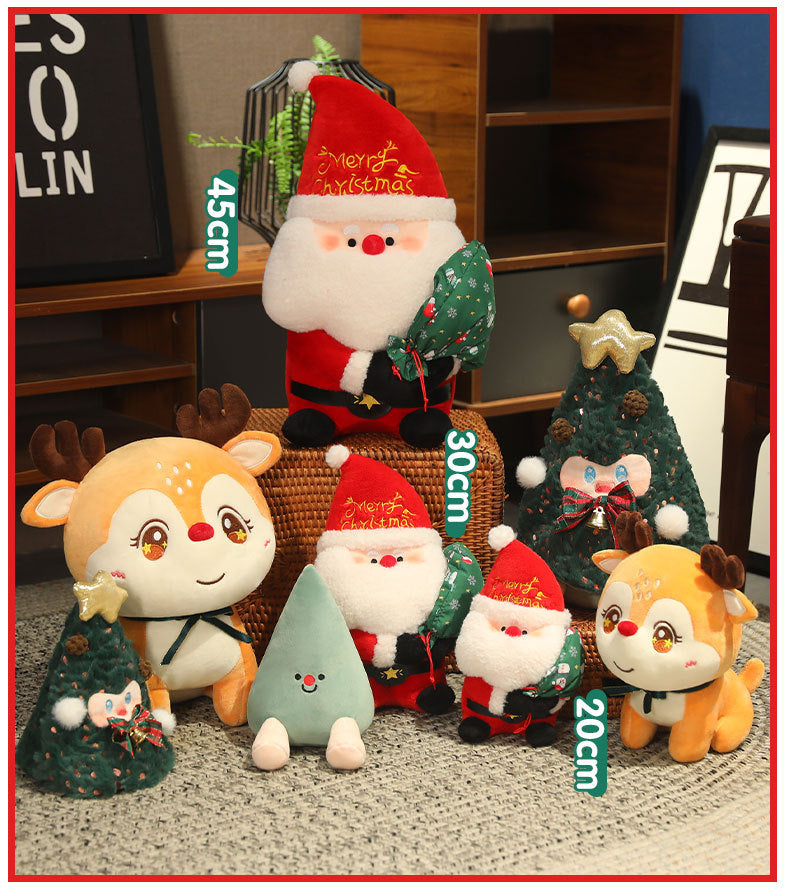 Santa Claus Series Doll Plush Toy Elk Doll Rag Doll Large Christmas Ornaments Gift Decoration