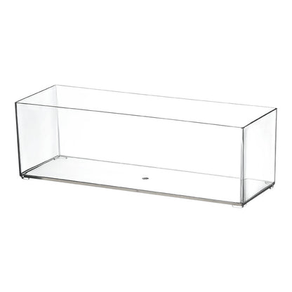 Desktop Storage Box Drawer Built-in Partition Transparent Acrylic Narrow Long Rectangular Cosmetic Workstation Kitchen