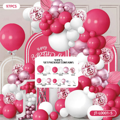 Balloon Chain Arch Set Scene Layout High-End Atmosphere Opening Birthday Party Decorations Anniversary Package
