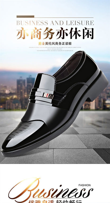 [100% cowhide] special clearance processing suit men's leather shoes thick bottom authentic cowhide shoes men's shoes dad shoes