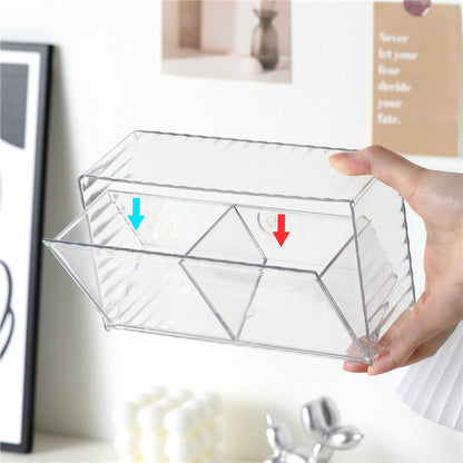 Bathroom Makeup Cotton Wall-Mounted Storage Box Bathroom Cotton Swab Stick Makeup Remover Cotton Dormitory Hair Accessories Storage Rack