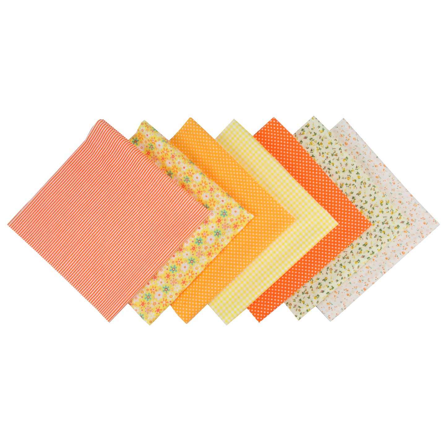 7 Color Patchwork Cloth Group Plain Flower Cloth Broken Plaid Dot DIY Cotton Small Fresh Plant Printing Cloth