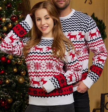 Amazon's Hottest Little Snowflake Christmas Sweater 2025 Autumn and Winter Casual Couple Wear Christmas Round Neck Sweater