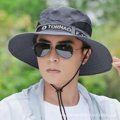 All-Match Western Denim Hat Men's and Women's Outdoor Mountaineering Summer Sun Hat Fishing Sunscreen Fisherman Hat Camping Breathable