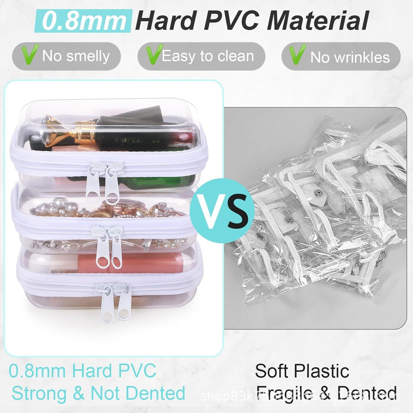 Cross-Border Popular Pet Box Travel Storage Bag Digital Stationery Toiletry Makeup Bag Small Transparent Box Portable