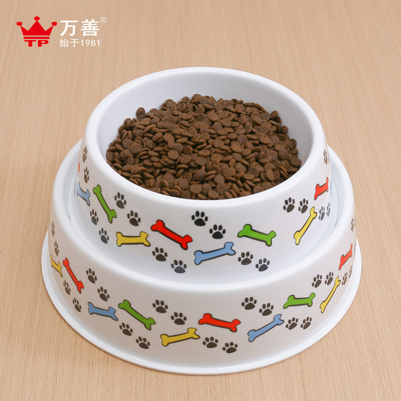 Melamine pet bowl wholesale ins style high-looking dog non-slip rice bowl medium and small dog Teddy golden retriever drop-resistant bowl