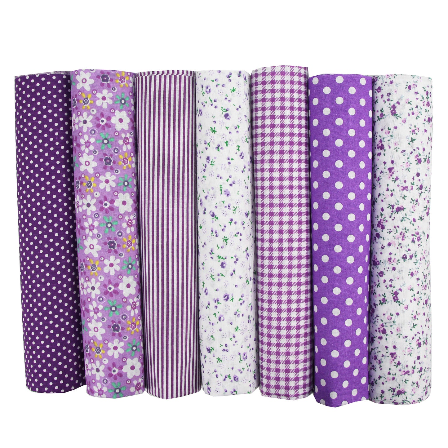 7 Color Patchwork Cloth Group Plain Flower Cloth Broken Plaid Dot DIY Cotton Small Fresh Plant Printing Cloth