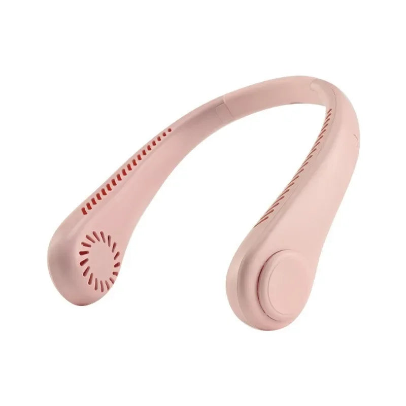 new style cooling usb charging fan portable outdoor small fan hanging neck mini bladeless fan hanging neck