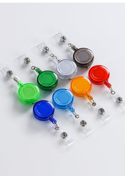 Transparent Easy Pull Buckle Doctor Nurse Breast Card Certificate Card Case Anti-loss Clip Buckle Meal Card Work Card Transparent Color Retractable Buckle