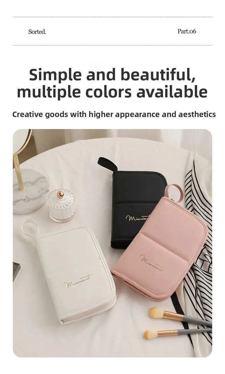 Beilian Makeup Brush Bag Handheld Large Capacity Makeup Brush Storage Bag Portable Tattoo Artist Tool Eyebrow Pencil Bag Wholesale