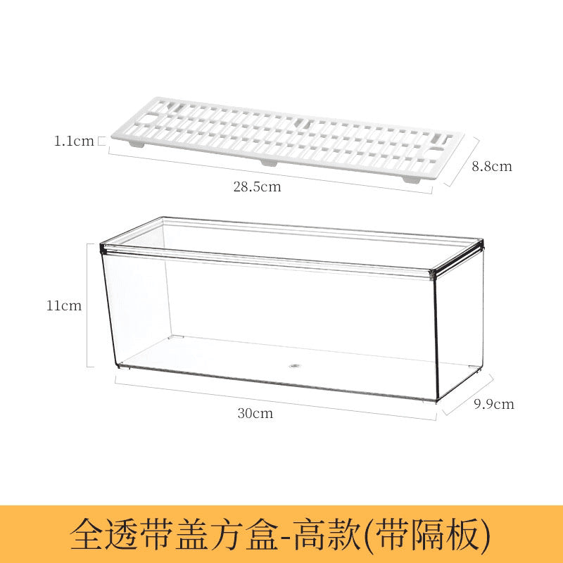 Food-Grade Storage Box, Acrylic Refrigerator Storage, Desktop Book Storage Box, Student Dormitory Sundries, Facial Mask Organization