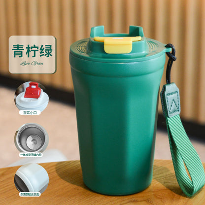 Summer Insulated Stainless Steel Water Cup, Thermos Cup, Coffee Cup, Double-Layer Car Cup, Smart Display Gift Cup, Customizable