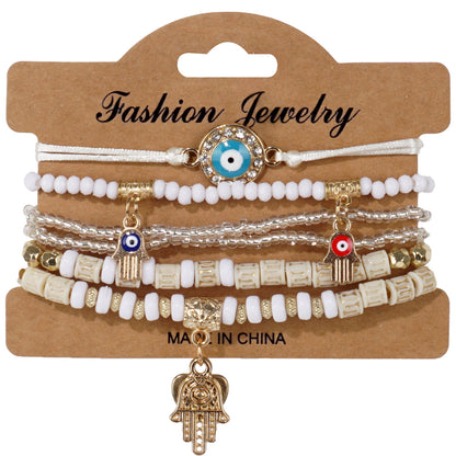 European and American Cross-Border Hot-Selling New Bohemian Bracelets Creative Tassel Multi-Layer Beaded Bracelets Fashion Jewelry