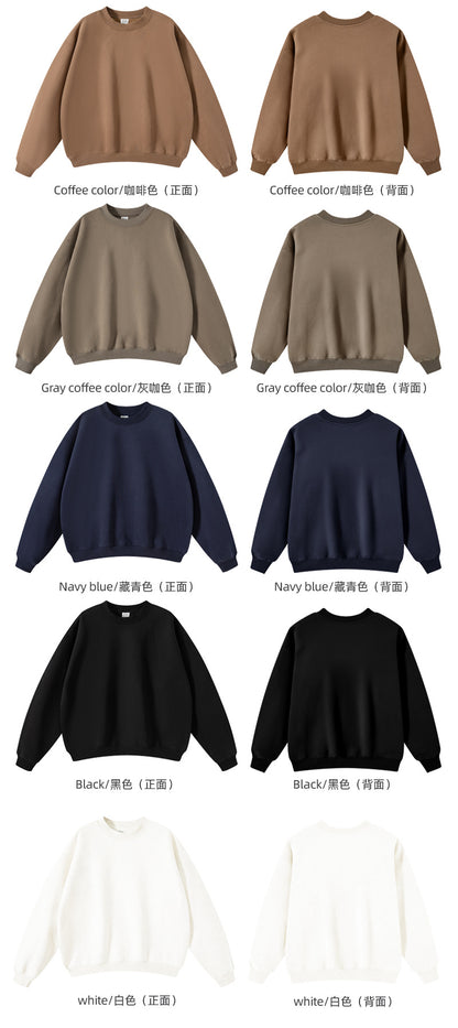 Cai Xiang Island Men's Clothing | Autumn and Winter 350g Dopamine Fleece Oversized Loose Trendy Brand Men's Sweatshirt and Pants Set