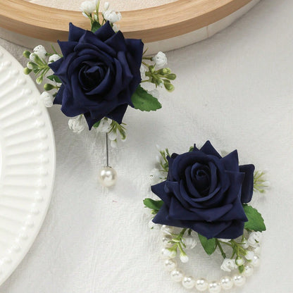 Amazon cross-border new rose wrist flower corsage bridesmaid sister group decorative flower forest wrist flower manufacturers