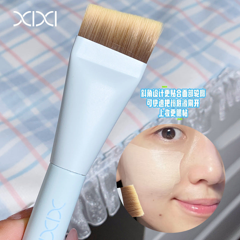 Xixi Flat Foundation Brush Ultra-Thin Flat Head Angled Makeup Brush That Doesn'T Absorb Product Concealer Makeup Brush Beauty Tool for Setting Makeup
