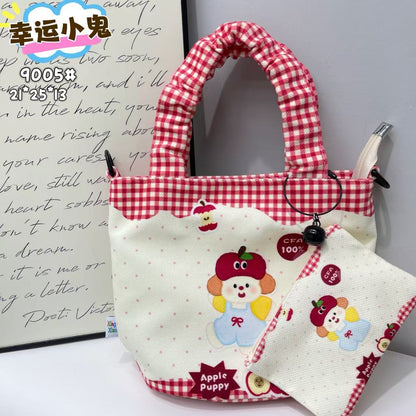 New Girls Handbag Storage Bag Cute Lunch Box Bag Handbag Mother Bag Korean Cartoon Bag Hand Bag