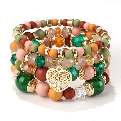 European and American Cross-Border Hot-Selling New Bohemian Bracelets Creative Tassel Multi-Layer Beaded Bracelets Fashion Jewelry