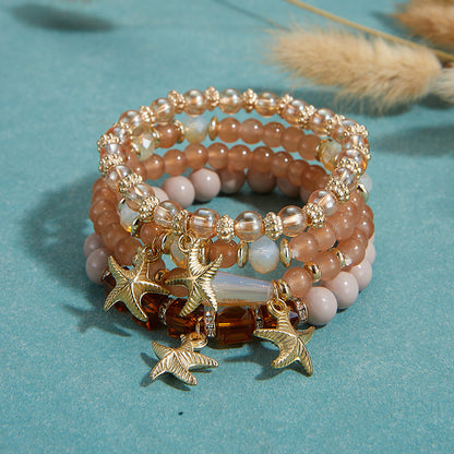 European and American Cross-Border Hot-Selling New Bohemian Bracelets Creative Tassel Multi-Layer Beaded Bracelets Fashion Jewelry