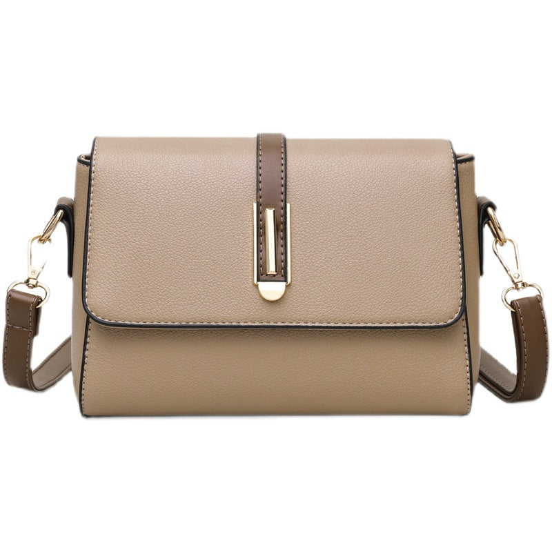 Small Square Bag for Women 2026 New Fashion Soft Leather Women's Shoulder Crossbody Bag Pure Color High-Quality Texture Middle-Aged Mom Bag