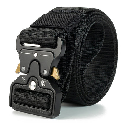 Factory direct cross-border nylon automatic buckle belt outdoor tooling tactical pants belt military training belt men wholesale