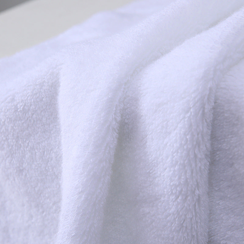 Hotel towel bath towel extra large absorbent pure cotton beauty salon hotel hot spring bed & breakfast white towel bath towel can add Logo