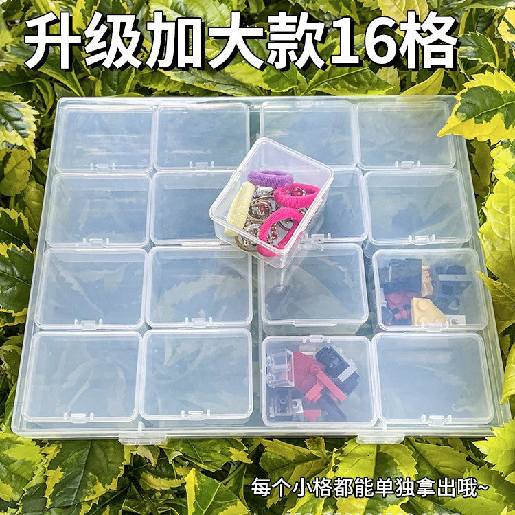 Jewelry Box Jewelry Storage Box Anti-oxidation Box Earrings Card Transparent Multi-compartment Portable Multifunctional Storage Box