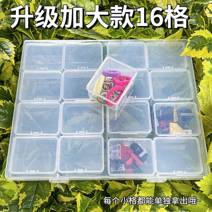 Jewelry Box Jewelry Storage Box Anti-oxidation Box Earrings Card Transparent Multi-compartment Portable Multifunctional Storage Box