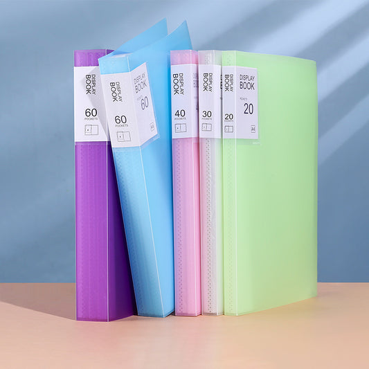 Transparent Multi-Layer Loose-Leaf A4 Folder Pp Student Certificate and Test Paper Storage Book File Folder for Pregnancy Check-Up and Music Score Storage