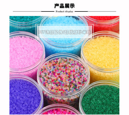 High quality domestic transparent frosted rice beads loose beads handmade DIY bracelet necklace accessories material factory direct sales