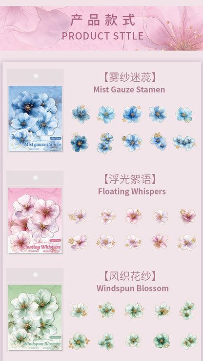 Pick up Pet Flower Sticker Pack, Hot Stamping Handbook DIY Decorative Material Stickers, 20 Pieces in Cross-Border 6 Styles