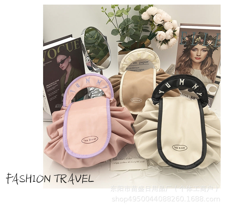 Lazy Person's Makeup Bag, Travel Large-Capacity Portable Storage Bag, Drawstring Pouch, Makeup Storage