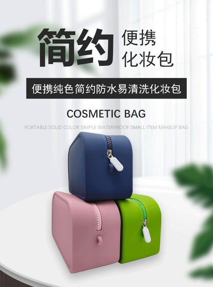 Factory Processing Travel Cosmetic Brush Bag Storage Wash Bag Logo Data Cable Travel Large Capacity Silicone Storage Bag